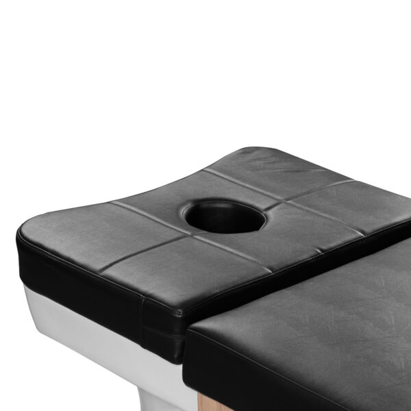 Pat head spa Gabbiano Bali cu cadru din lemn, cuvă din ceramică și cuvă pentru picioare, negru, imaginea 7