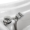 Pat head spa Gabbiano Bali cu cadru din lemn, cuvă din ceramică și cuvă pentru picioare, negru, imaginea 9