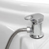 Pat head spa Gabbiano Bali cu cadru din lemn, cuvă din ceramică și cuvă pentru picioare, negru, imaginea 10