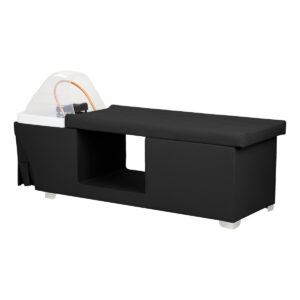 Pat head spa Gabbiano Maldives cu cascadă, vaporizator și taburet, negru