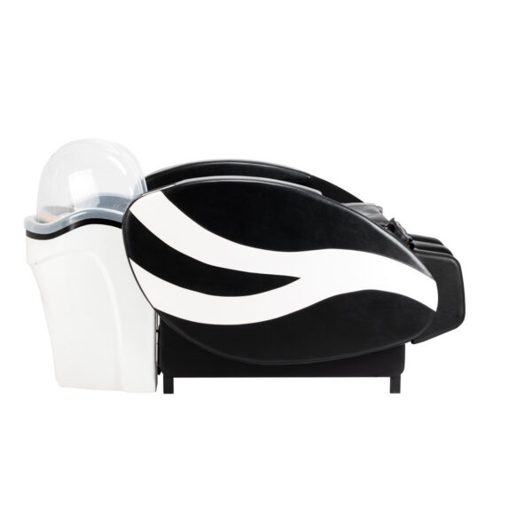 Pat head spa Gabbiano Sea 501 cu masaj pentru spate și picioare, negru cu alb, imaginea 2