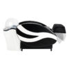 Pat head spa Gabbiano Sea 501 cu masaj pentru spate și picioare, negru cu alb, imaginea 3