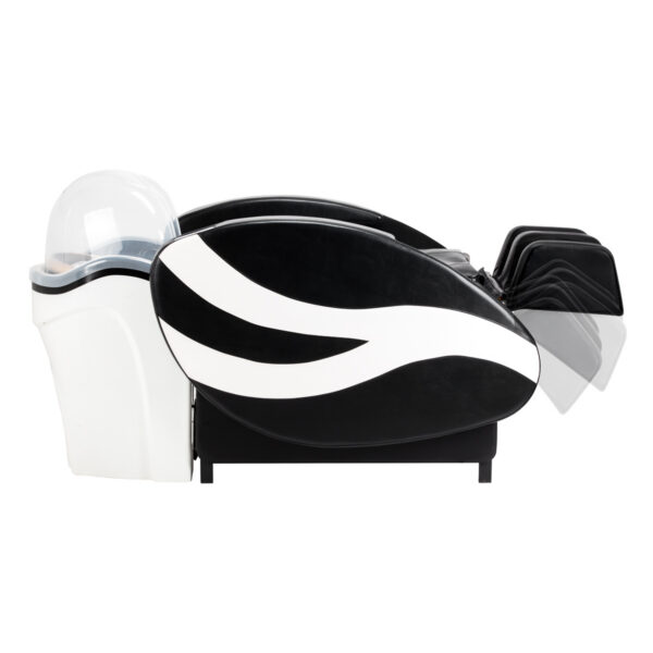 Pat head spa Gabbiano Sea 501 cu masaj pentru spate și picioare, negru cu alb, imaginea 3