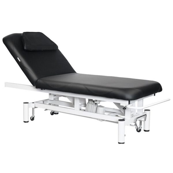 Pat masaj electric Azzurro 684 cu 1 motor și roți retractabile, negru