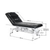 Pat masaj electric Azzurro 684 cu 1 motor și roți retractabile, negru, imaginea 5