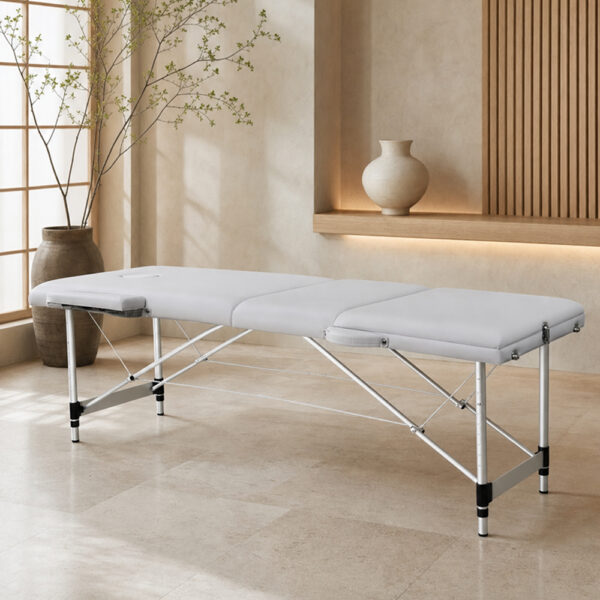 Pat masaj pliabil din aluminiu Balance, 3 segmente, gri, gri, imaginea 9