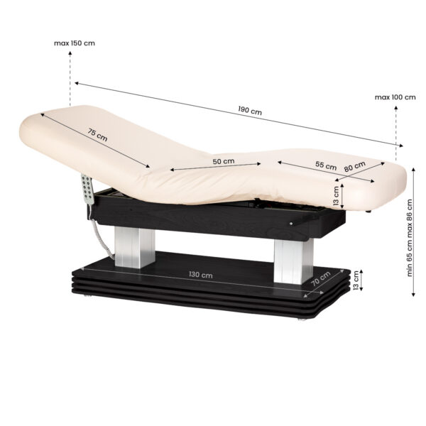 Pat SPA electric Sillon Comfort cu funcție de leagăn, crem, bază neagră, negru, imaginea 10