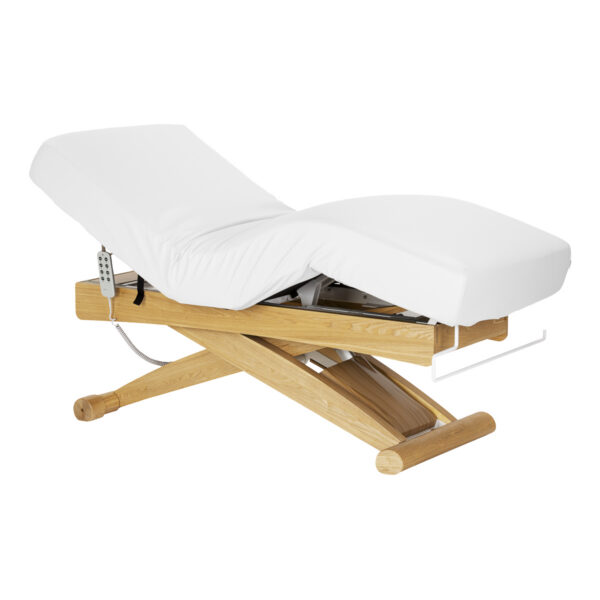 Pat SPA electric Sillon Siesta, tapițerie alb, reglaj 52-102 cm, maro deschis, imaginea 1 Pat SPA electric Sillon Siesta, tapițerie alb, reglaj 52-102 cm, maro deschis, imaginea 1