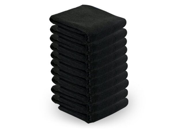 Prosoape microfibră 73 x 40 cm, set de 10 bucăți, negru