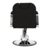 Scaun barber Gabbiano Rufo cu tetieră extensibilă și spătar rabatabil, negru, imaginea 5