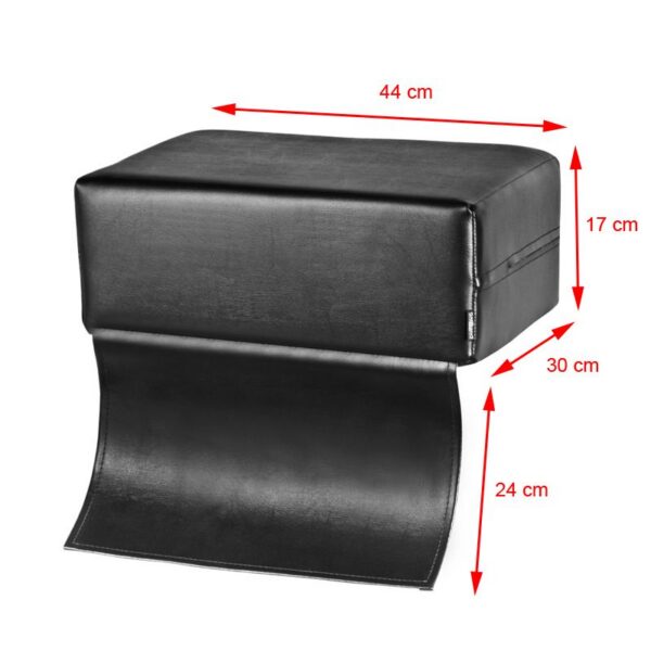 Scaun coafor copii, înălțător cu șorț pentru scaun de coafor, negru, negru, imaginea 3