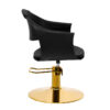Scaun coafor Gabbiano A364 hidraulic cu bază aurie, negru, negru, imaginea 2