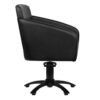Scaun coafor Gabbiano Bergen, piele ecologică, negru, negru, imaginea 2