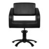 Scaun coafor Gabbiano Bergen, piele ecologică, negru, negru, imaginea 3