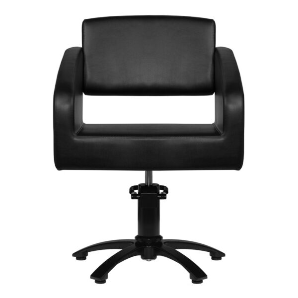 Scaun coafor Gabbiano Bergen, piele ecologică, negru, negru, imaginea 3