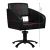Scaun coafor Gabbiano Bergen, piele ecologică, negru, negru, imaginea 5
