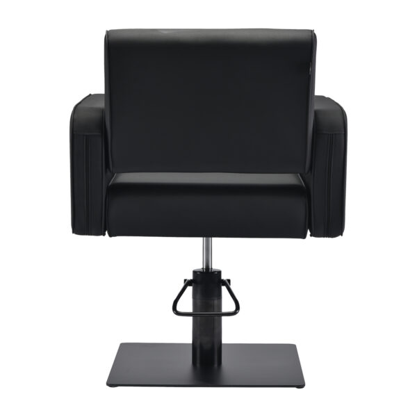 Scaun coafor Gabbiano Bilbao hidraulic, cu bază pătrată neagră, negru, imaginea 3