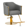 Scaun coafor Gabbiano Burgos gri cu decor auriu, gri, imaginea 1
