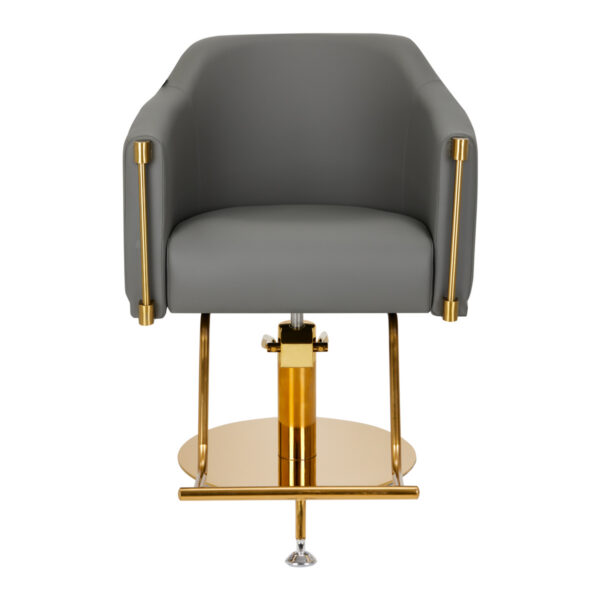 Scaun coafor Gabbiano Burgos gri cu decor auriu, gri, imaginea 3