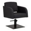 Scaun coafor Gabbiano Elda hidraulic cu bază pătrată, reglaj 42-60 cm, negru