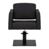 Scaun coafor Gabbiano Elda hidraulic cu bază pătrată, reglaj 42-60 cm, negru, imaginea 2