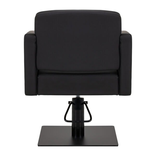Scaun coafor Gabbiano Elda hidraulic cu bază pătrată, reglaj 42-60 cm, negru, imaginea 3