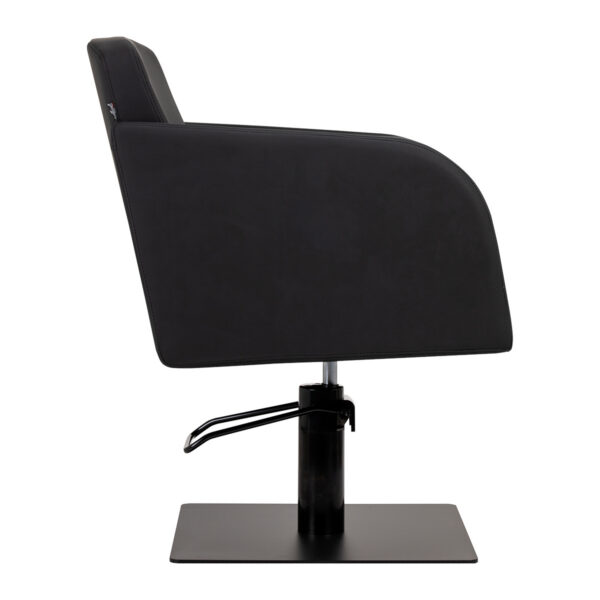 Scaun coafor Gabbiano Elda hidraulic cu bază pătrată, reglaj 42-60 cm, negru, imaginea 4