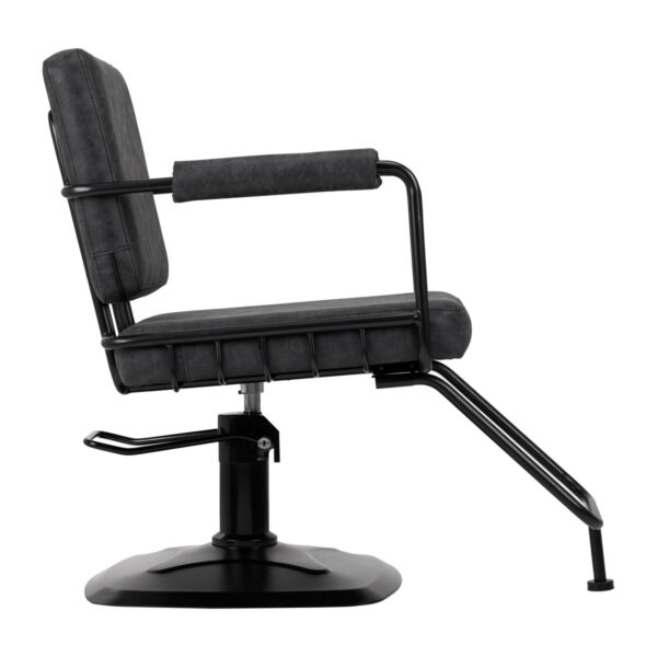 Scaun coafor Gabbiano Katania Loft, piele ecologică Old Leather, negru, imaginea 2
