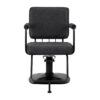 Scaun coafor Gabbiano Katania Loft, piele ecologică Old Leather, negru, imaginea 3