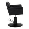 Scaun coafor Gabbiano Lucca hidraulic cu cotiere curbate, negru, imaginea 4