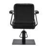 Scaun coafor Gabbiano Madrid hidraulic, bază pătrată, negru, negru, imaginea 3