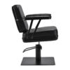 Scaun coafor Gabbiano Madrid hidraulic, bază pătrată, negru, negru, imaginea 4