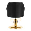 Scaun coafor Gabbiano Marbella cu suport picioare auriu, negru, negru, imaginea 4