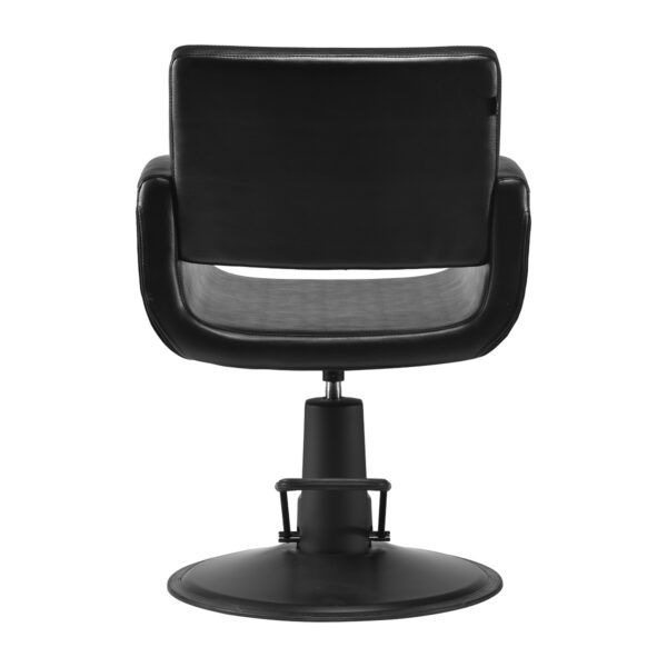 Scaun coafor Gabbiano Mataro hidraulic cu linii rotunjite, negru, imaginea 3