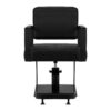 Scaun coafor Gabbiano Modena hidraulic, bază pătrată, stil loft, negru, imaginea 3