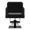 Scaun coafor Gabbiano Modena hidraulic, bază pătrată, stil loft, negru, imaginea 4