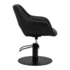 Scaun coafor Gabbiano Morena Modern hidraulic, bază rotundă mată, negru, imaginea 2
