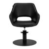 Scaun coafor Gabbiano Morena Modern hidraulic, bază rotundă mată, negru, imaginea 3