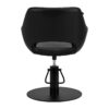 Scaun coafor Gabbiano Morena Modern hidraulic, bază rotundă mată, negru, imaginea 4