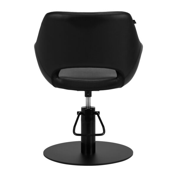 Scaun coafor Gabbiano Morena Modern hidraulic, bază rotundă mată, negru, imaginea 4