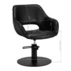 Scaun coafor Gabbiano Morena Modern hidraulic, bază rotundă mată, negru, imaginea 8