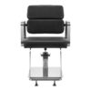 Scaun coafor Gabbiano Porto cu suport picioare, negru, negru, imaginea 3