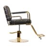 Scaun coafor Gabbiano Prato Gold, negru, negru, imaginea 2