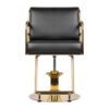 Scaun coafor Gabbiano Prato Gold, negru, negru, imaginea 3