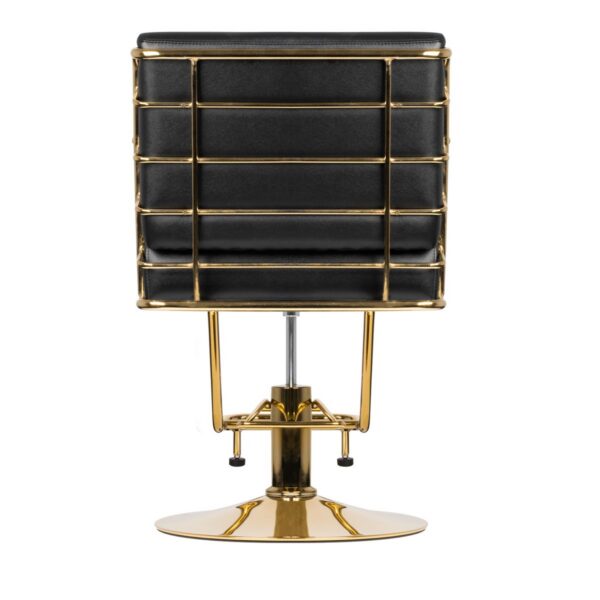 Scaun coafor Gabbiano Prato Gold, negru, negru, imaginea 4