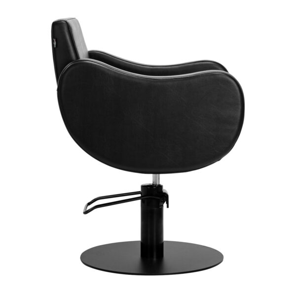 Scaun coafor Gabbiano Sewilla hidraulic cu bază neagră, negru, negru, imaginea 3