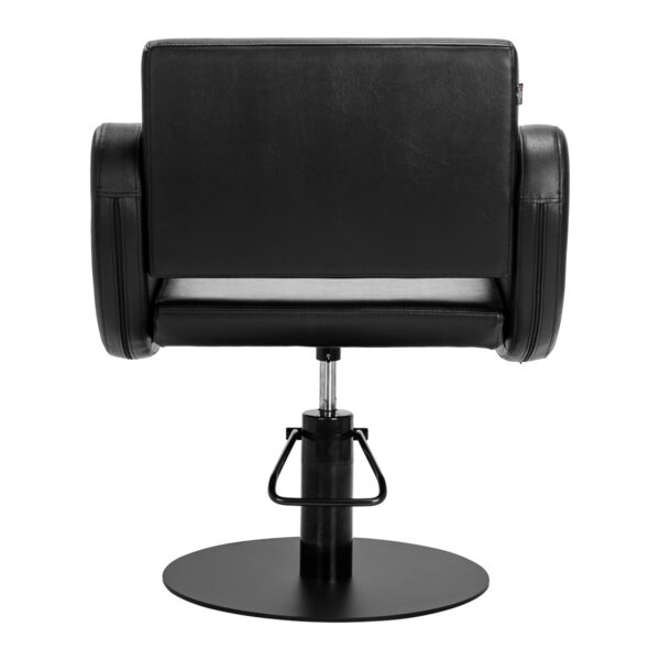 Scaun coafor Gabbiano Sewilla hidraulic cu bază neagră, negru, negru, imaginea 4