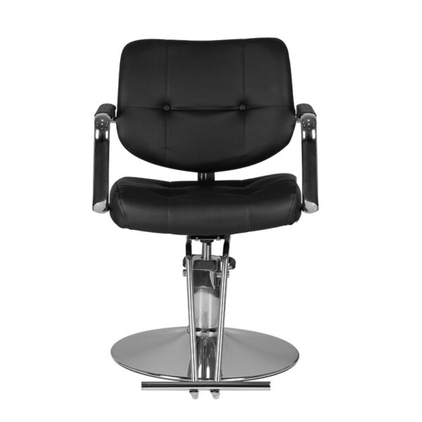Scaun coafor Gabbiano Vigo din piele ecologică, negru, negru, imaginea 3