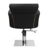 Scaun coafor Hair System BER 8541 cu bază pătrată inox, negru, negru, imaginea 4