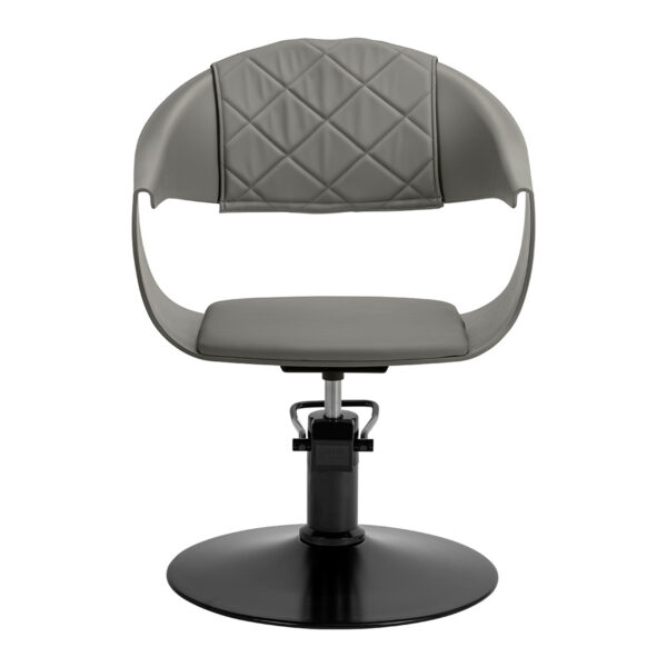 Scaun coafor Hair System Halo Grey hidraulic, gri cu bază neagră, gri, imaginea 2 Scaun coafor Hair System Halo Grey hidraulic, gri cu bază neagră, gri, imaginea 2